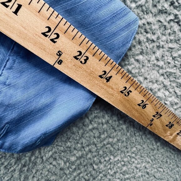 Talbots‎ Womens Top 24W Blue 100% Cotton Long Sleeve Button Front Shirt - Picture 7 of 7